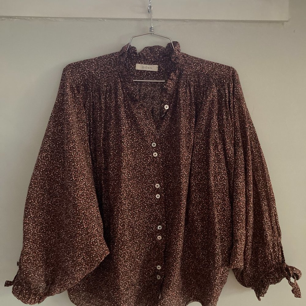 DOEN Rose Floral Blouse